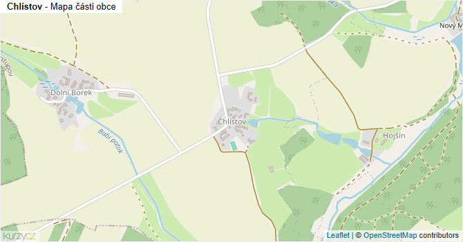 Chlístov - mapa části obce