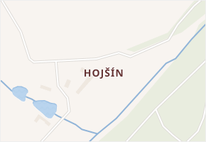 Hojšín v obci Neustupov - mapa části obce