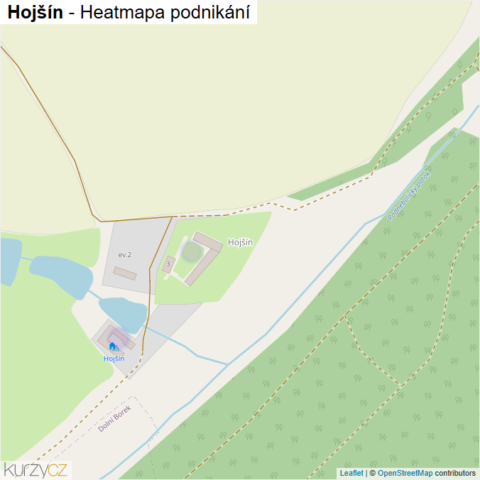 Mapa Hojšín - Firmy v části obce.