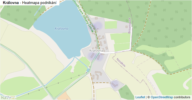 Královna - mapa podnikání