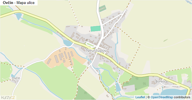 Ovčín - mapa ulice