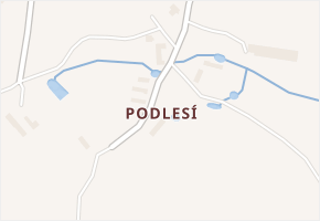 Podlesí v obci Neustupov - mapa části obce