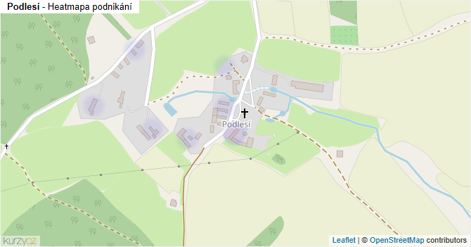 Podlesí - mapa podnikání