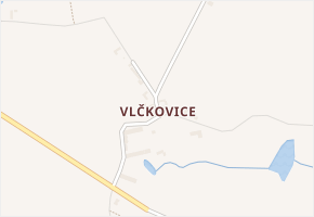 Vlčkovice v obci Neustupov - mapa části obce