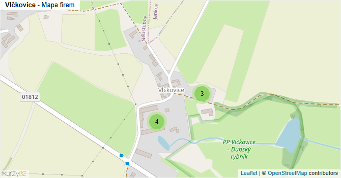 Vlčkovice - mapa firem