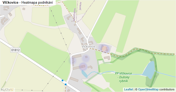 Vlčkovice - mapa podnikání