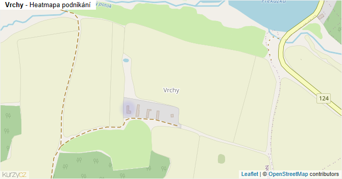 Vrchy - mapa podnikání