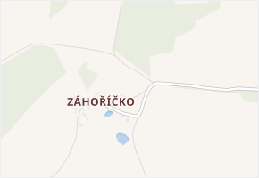 Záhoříčko v obci Neustupov - mapa části obce