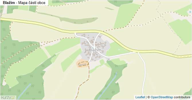 Blažim - mapa části obce