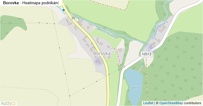 Borovka - mapa podnikání