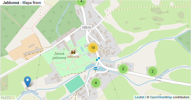 Jablonná - mapa firem