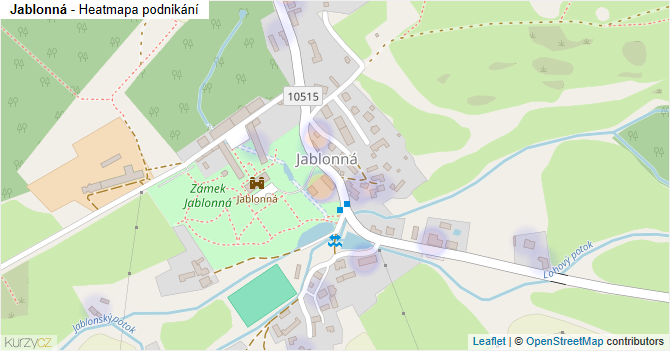 Jablonná - mapa podnikání