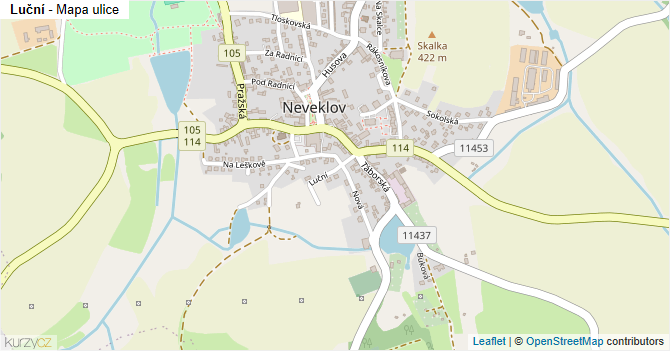 Luční - mapa ulice