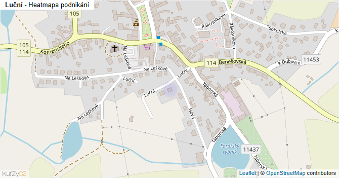 Luční - mapa podnikání