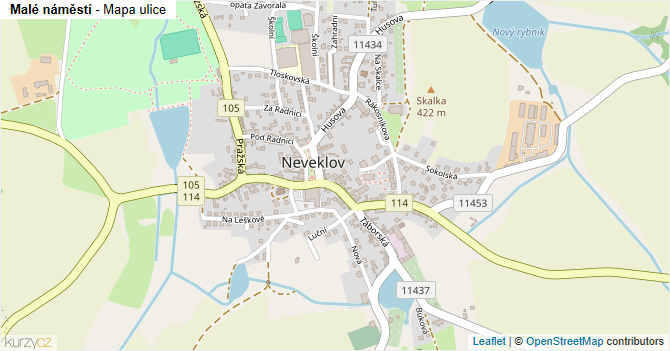 Malé náměstí - mapa ulice