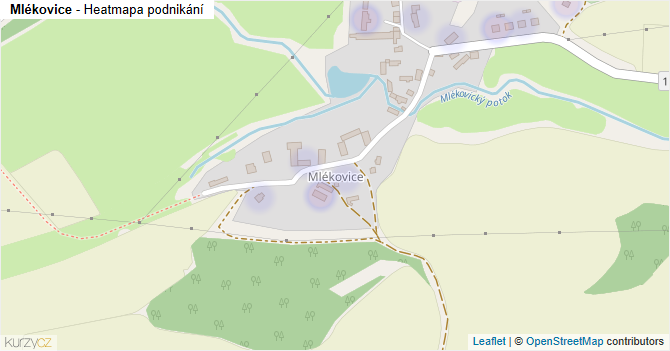 Mlékovice - mapa podnikání
