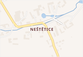 Neštětice v obci Neveklov - mapa části obce