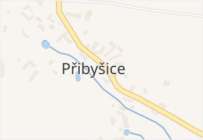 Přibyšice v obci Neveklov - mapa části obce