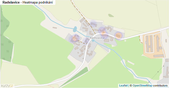 Radslavice - mapa podnikání