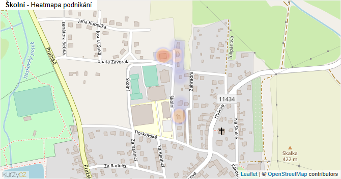 Školní - mapa podnikání