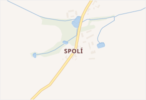Spolí v obci Neveklov - mapa části obce