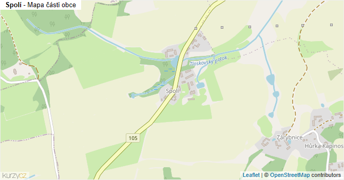 Spolí - mapa části obce