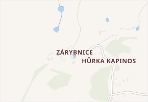 Zárybnice v obci Neveklov - mapa části obce