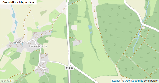 Zavadilka - mapa ulice