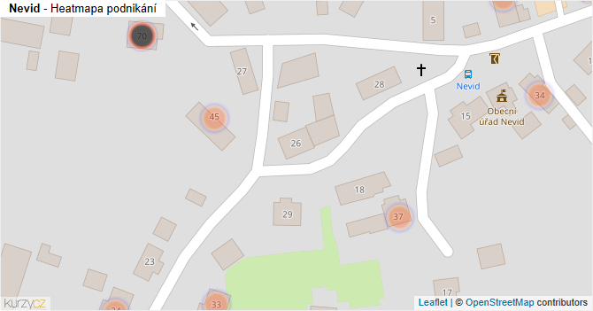 Nevid - mapa podnikání