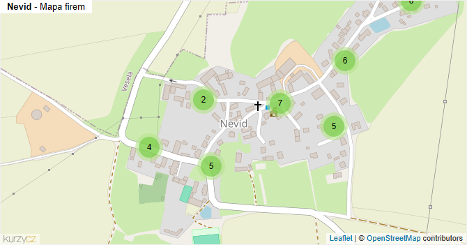 Nevid - mapa firem