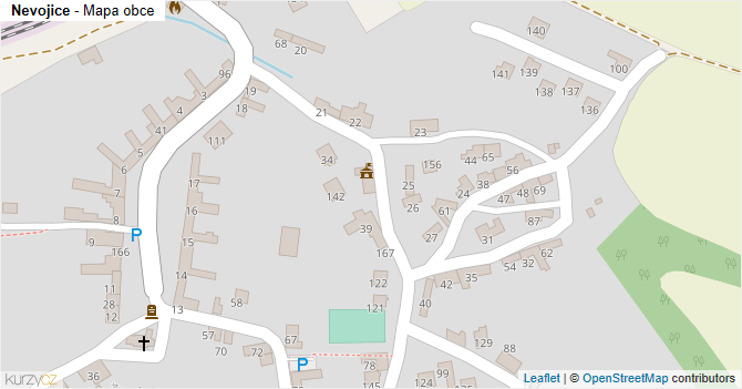 Nevojice - mapa obce