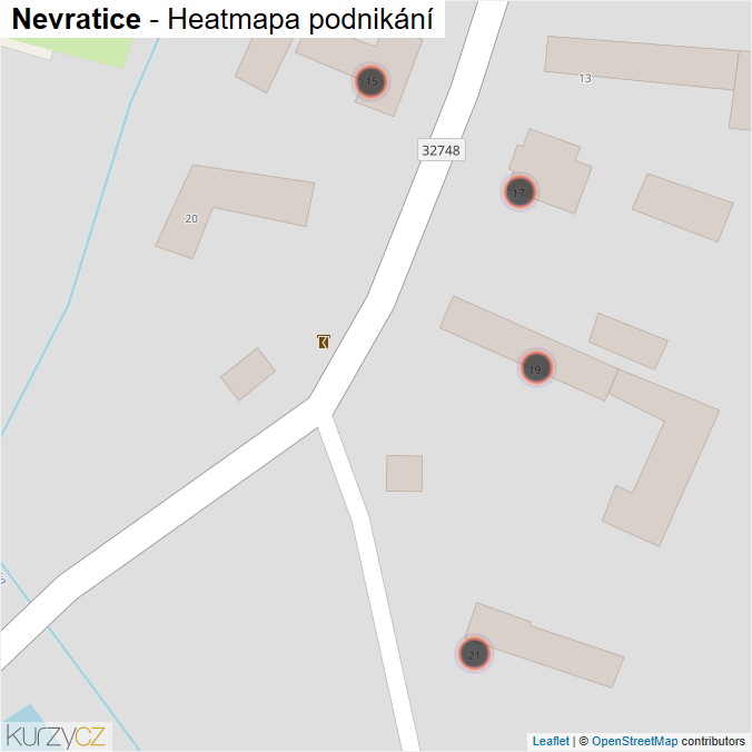 Mapa Nevratice - Firmy v obci.