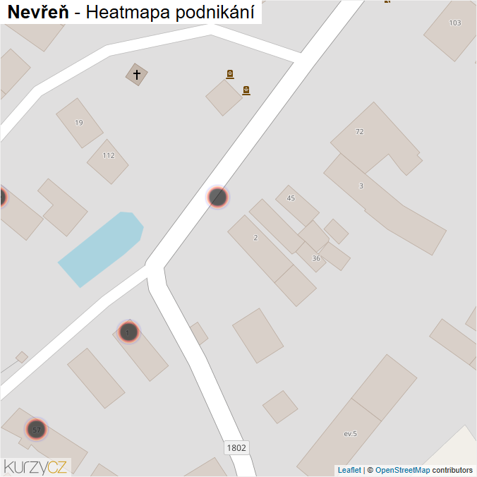 Mapa Nevřeň - Firmy v obci.