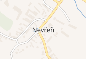 Nevřeň v obci Nevřeň - mapa části obce