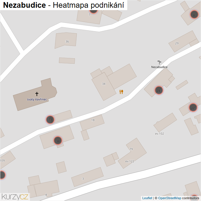 Mapa Nezabudice - Firmy v obci.