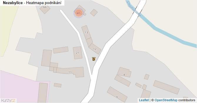 Nezabylice - mapa podnikání
