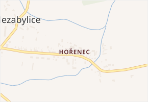 Hořenec v obci Nezabylice - mapa části obce