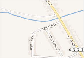 Mlýnská v obci Nezamyslice - mapa ulice