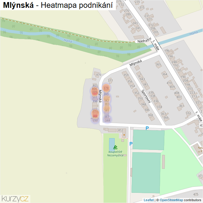 Mapa Mlýnská - Firmy v ulici.