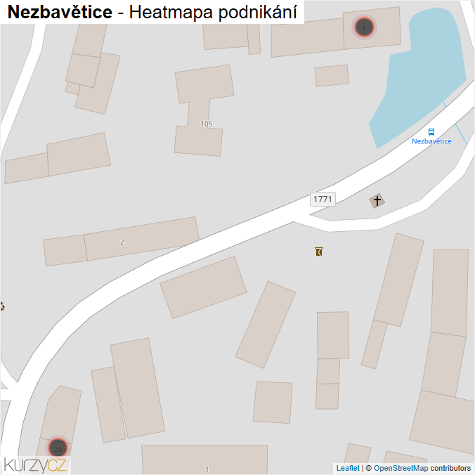 Mapa Nezbavětice - Firmy v obci.