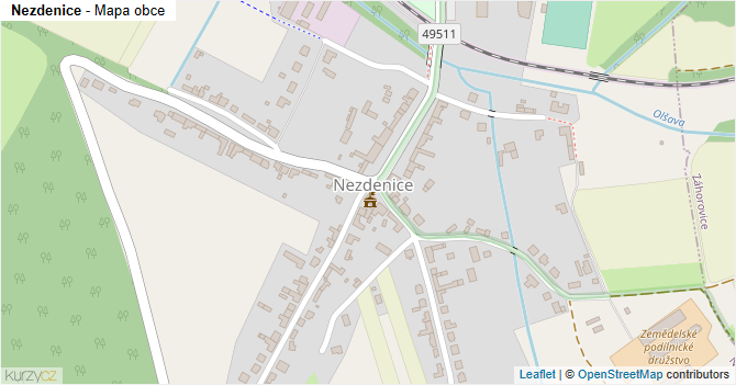 Nezdenice - mapa obce