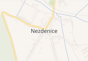Náves v obci Nezdenice - mapa ulice