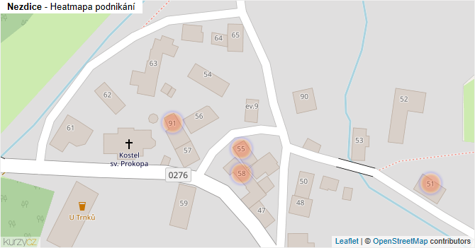 Nezdice - mapa podnikání