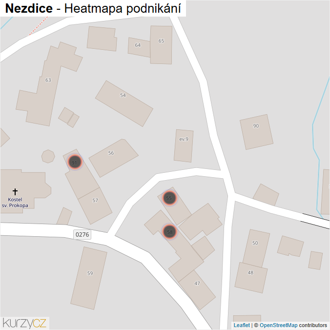 Mapa Nezdice - Firmy v obci.