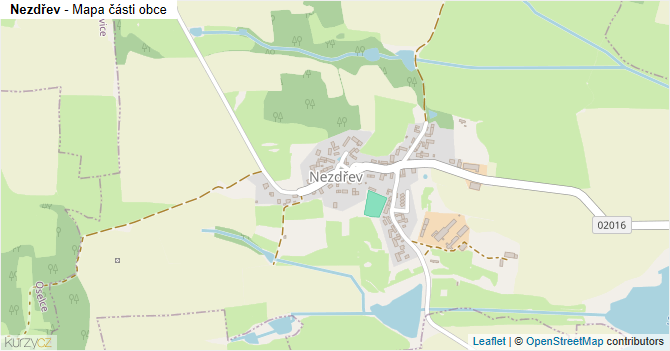 Nezdřev - mapa části obce