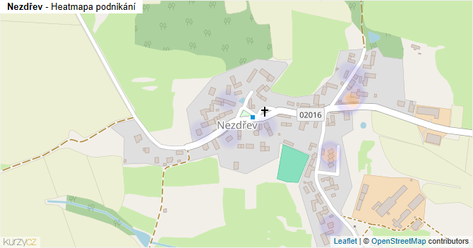 Nezdřev - mapa podnikání