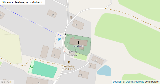 Nicov - mapa podnikání