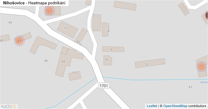 Nihošovice - mapa podnikání