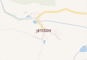 Jetišov v obci Nihošovice - mapa části obce