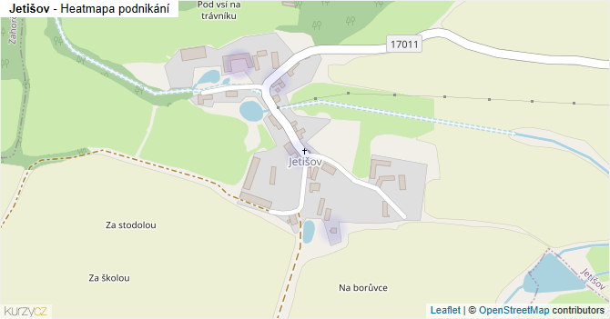 Jetišov - mapa podnikání